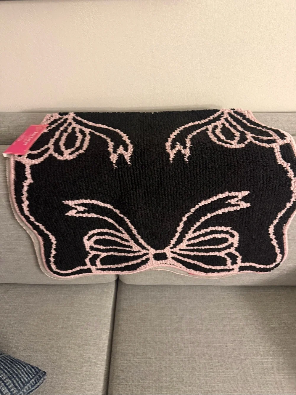 Juicy Couture Black RUG with Pink Bow Motif